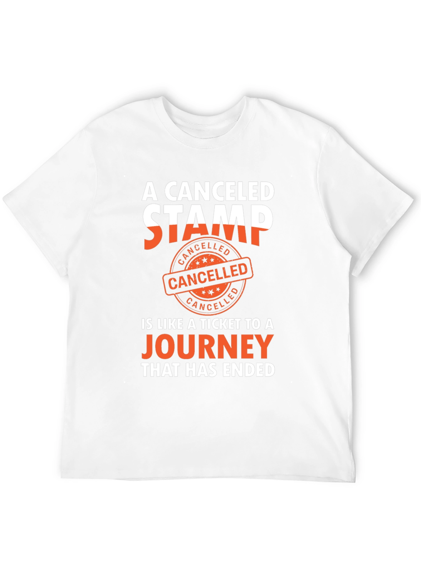 Canceled Stamp Journey Black T-Shirt