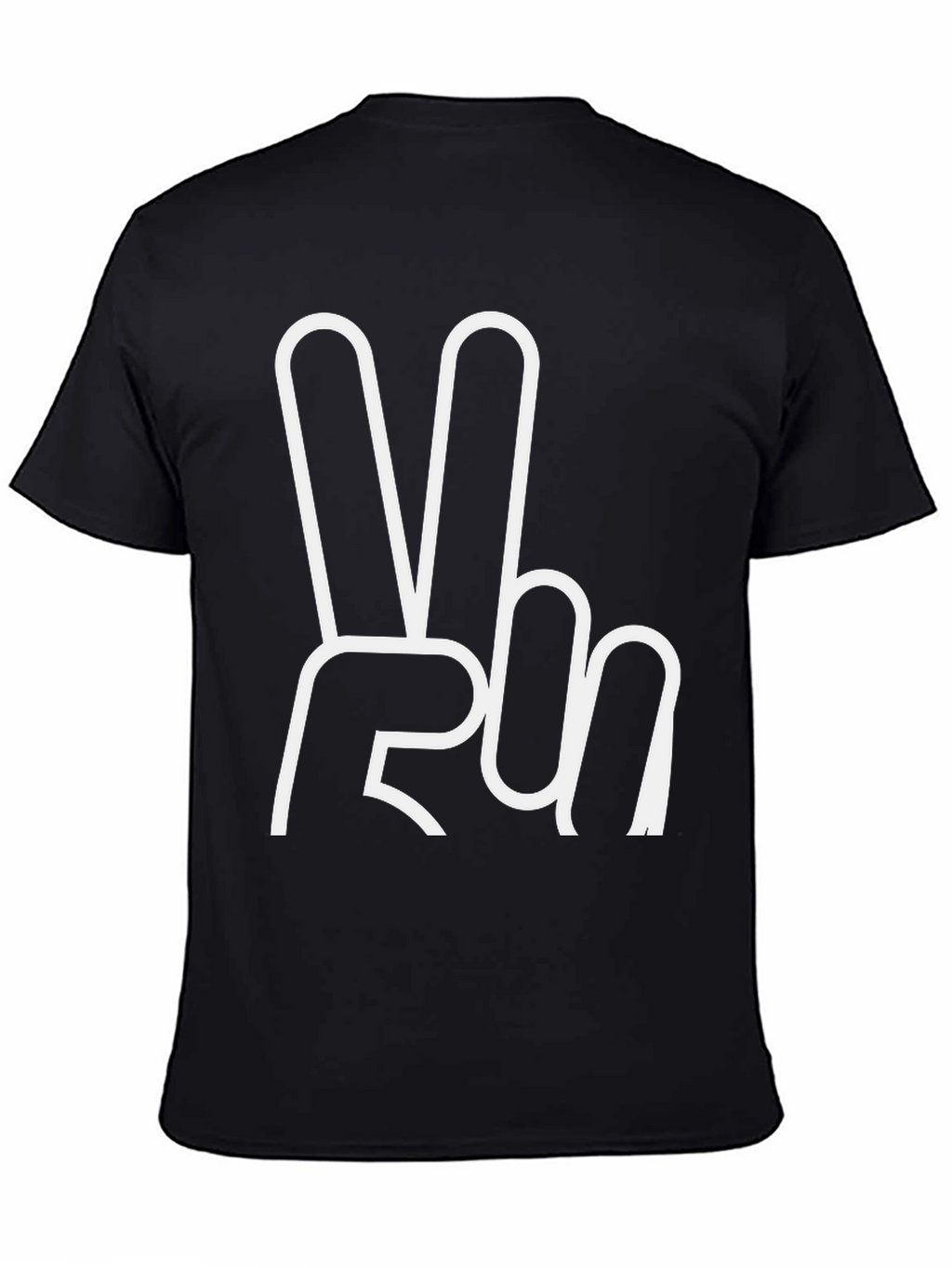 Peace Sign Graphic T-Shirt - Casual Black Tee