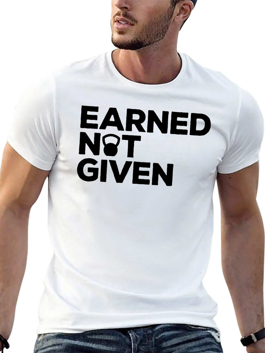 Earned Not Given Kettlebell Graphic T-Shirt - Mens