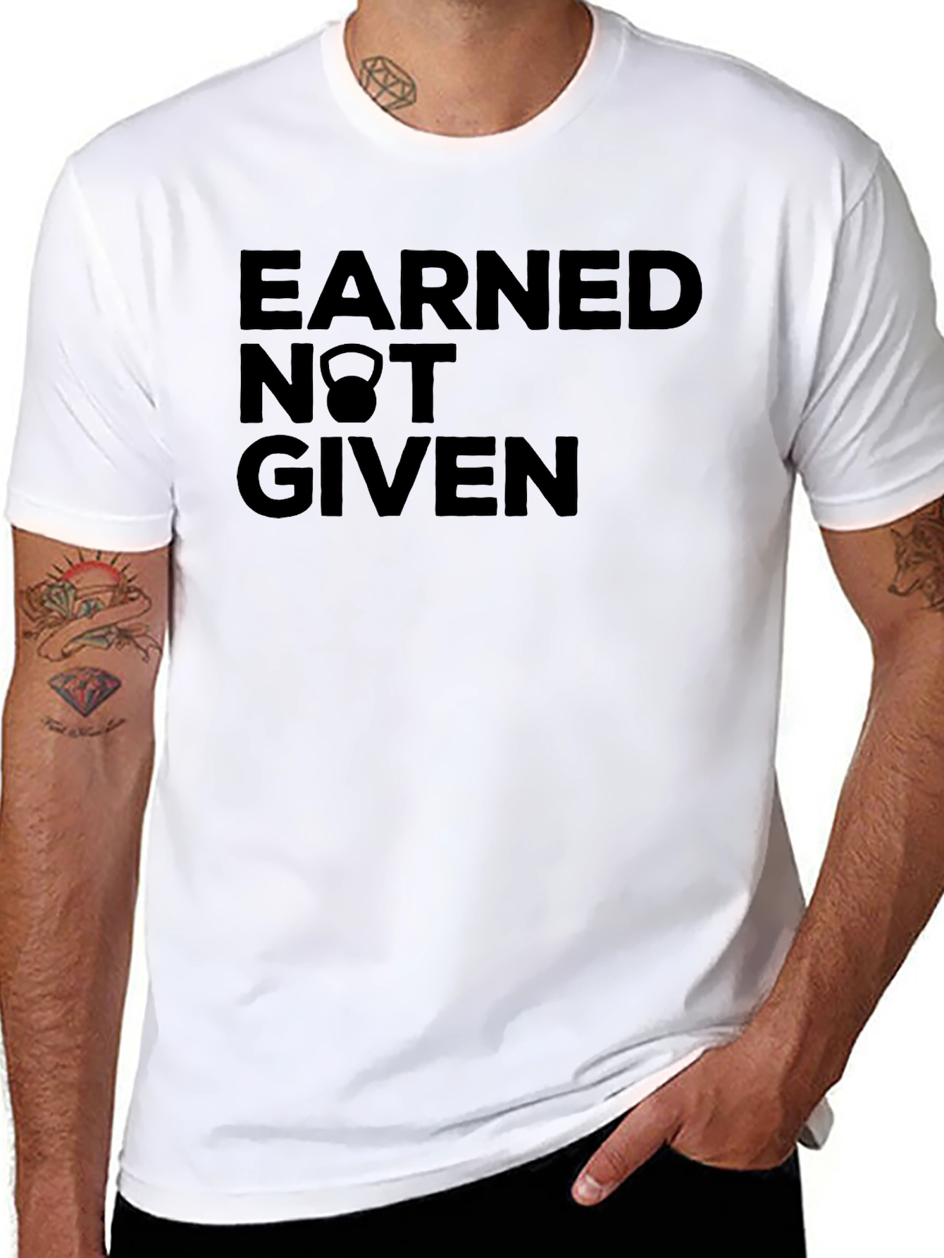 Earned Not Given Kettlebell Graphic T-Shirt - Mens