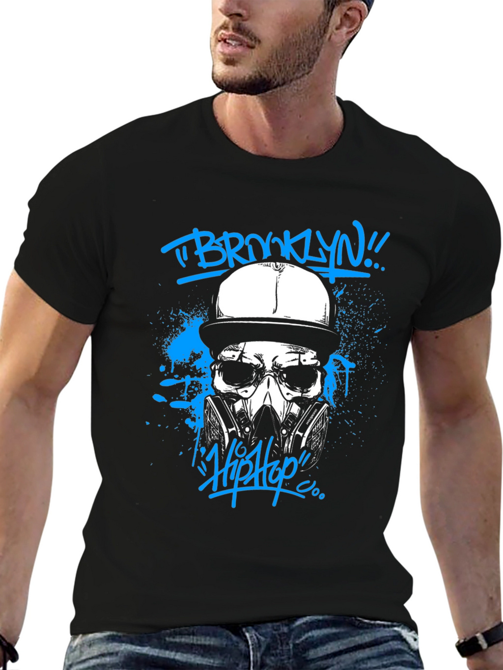 Brooklyn Hip Hop Graphic T-Shirt - Black