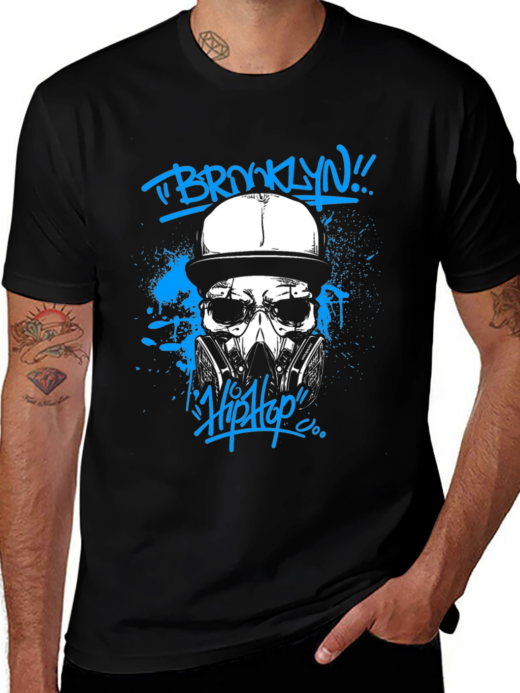 Brooklyn Hip Hop Graphic T-Shirt - Black