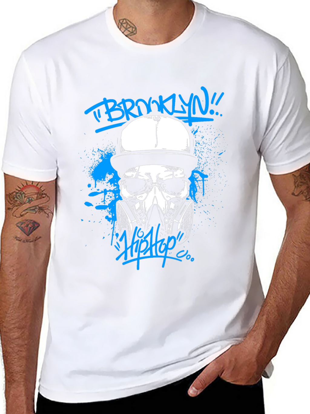 Brooklyn Hip Hop Graphic T-Shirt - Black