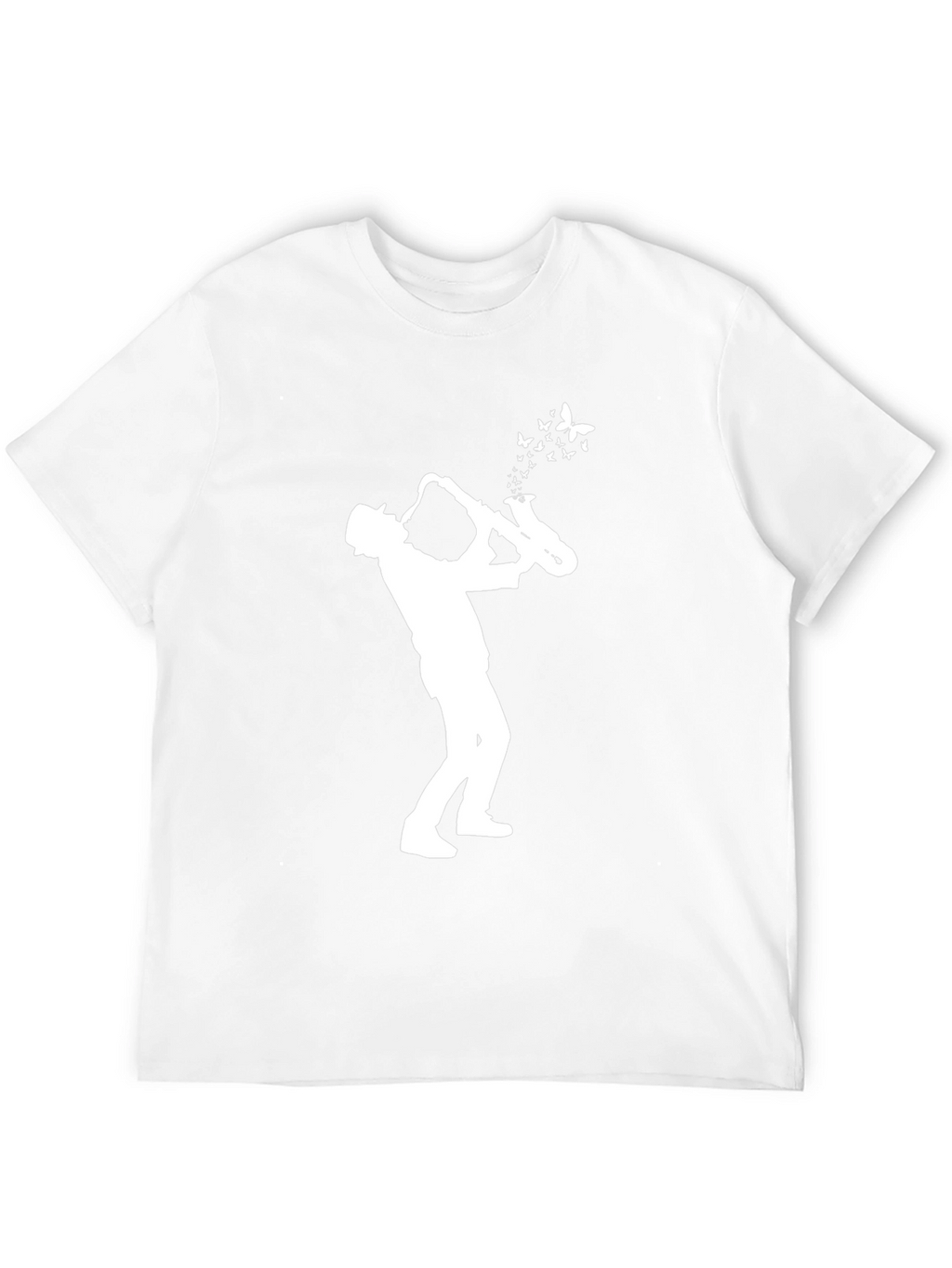Saxophone Player Butterfly T-Shirt Black