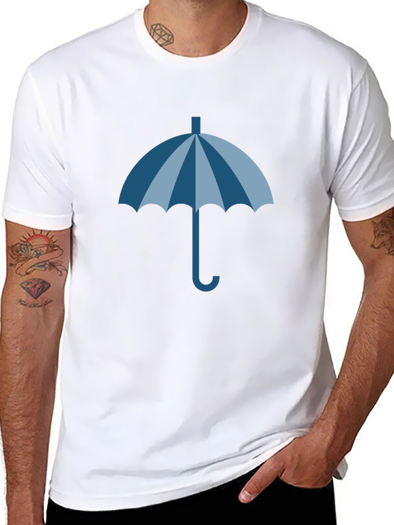 Umbrella Graphic Tee - Stylish Weather Ready Design