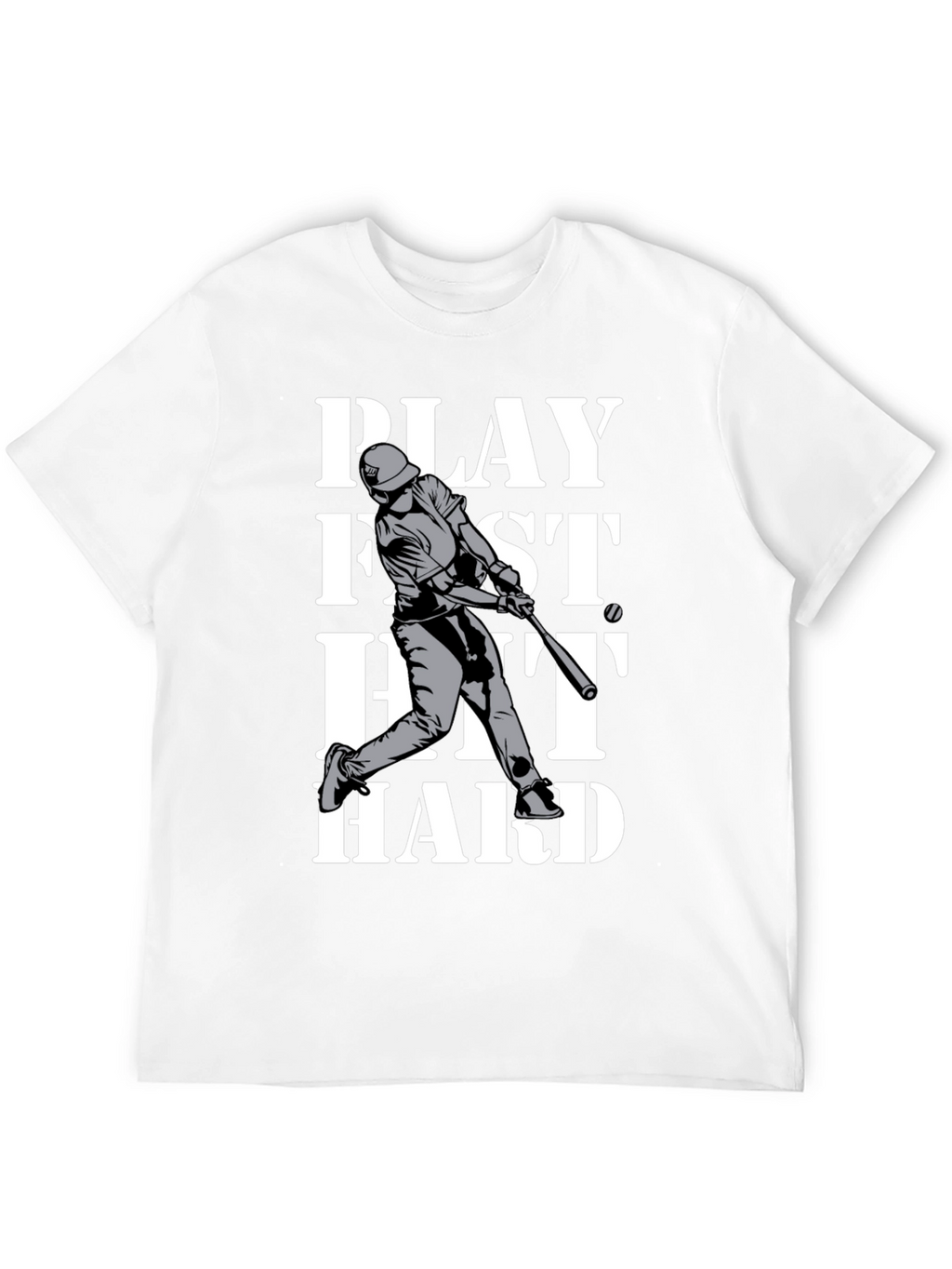 Play Fast Hit Hard Baseball T-Shirt