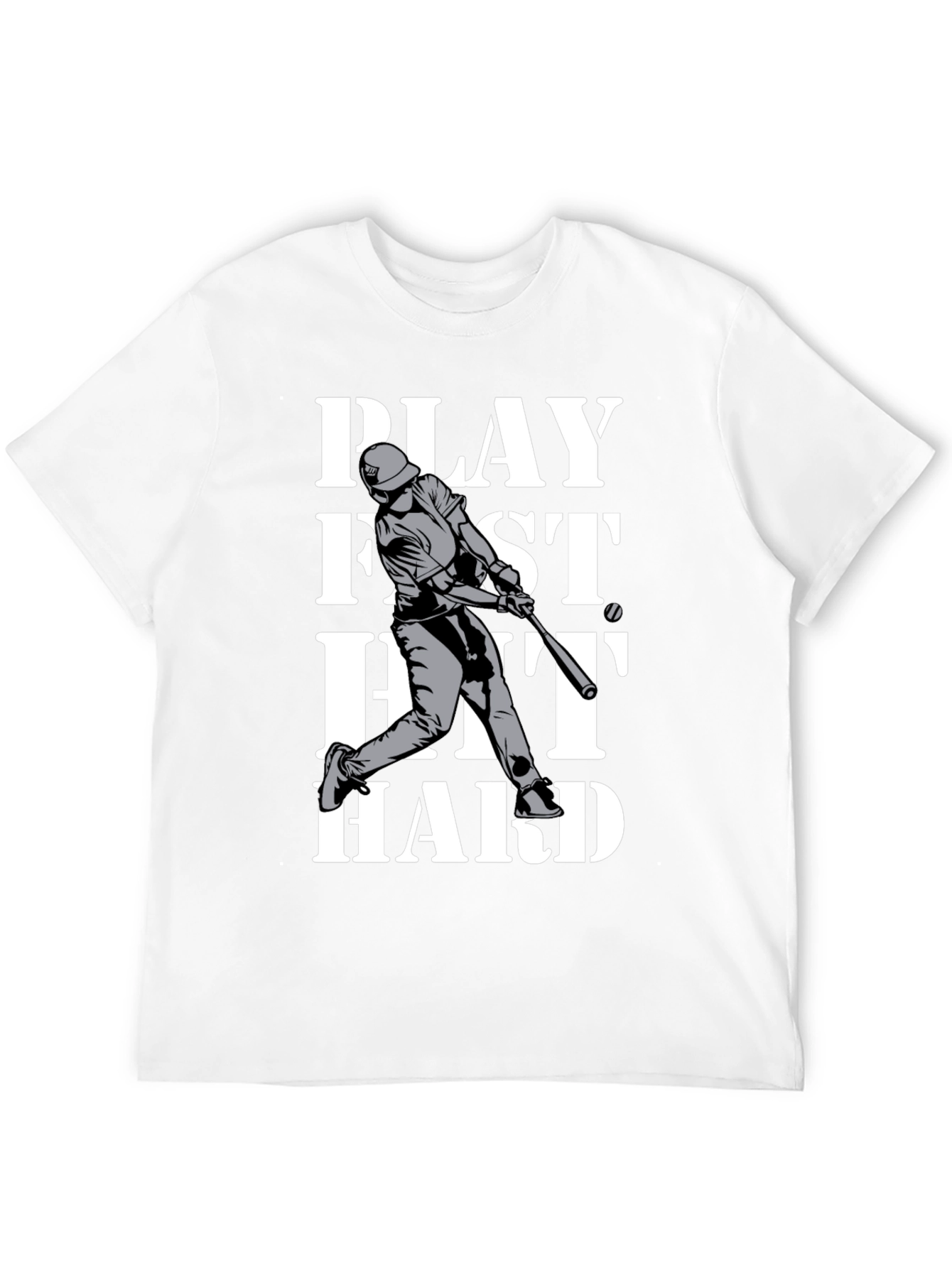 Play Fast Hit Hard Baseball T-Shirt