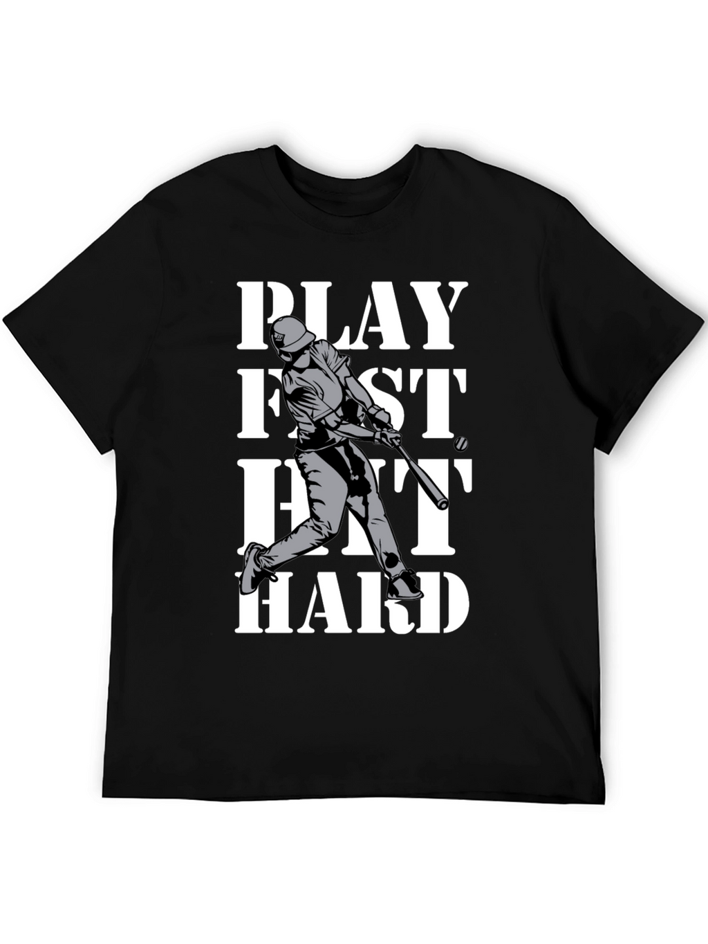 Play Fast Hit Hard Baseball T-Shirt