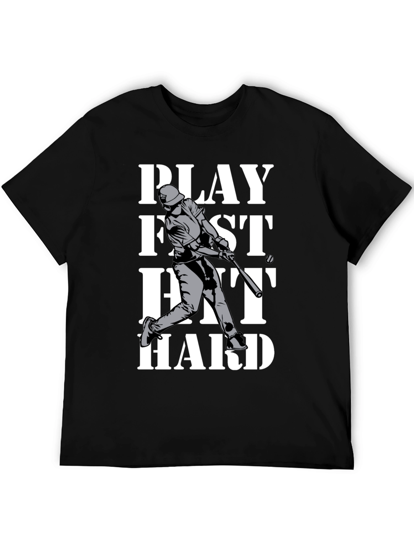 Play Fast Hit Hard Baseball T-Shirt