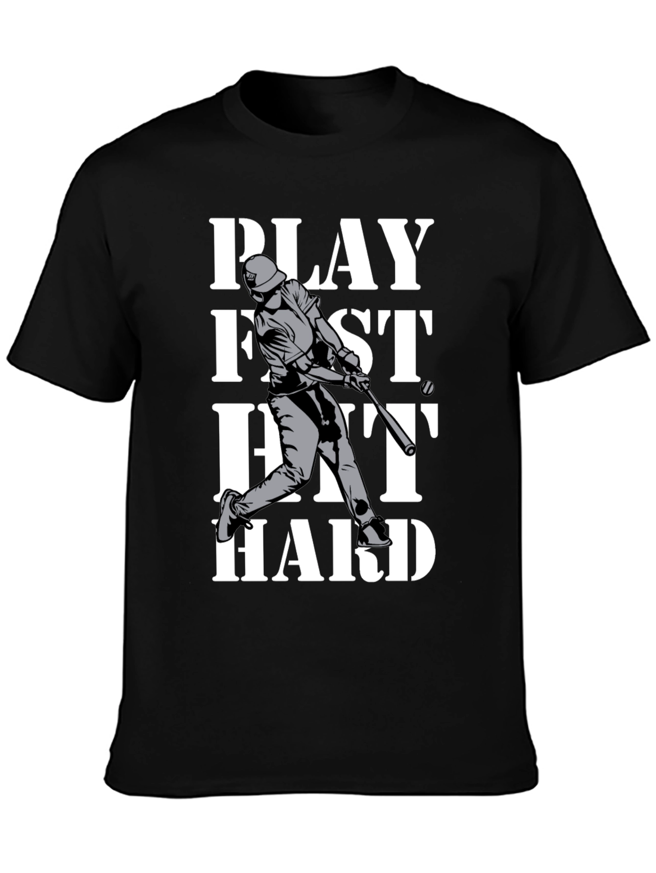 Play Fast Hit Hard Baseball T-Shirt