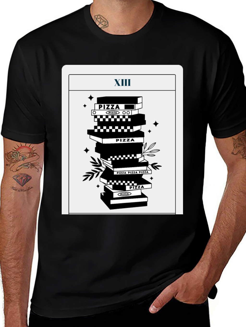 Pizza Tarot T-Shirt - Death Card Parody