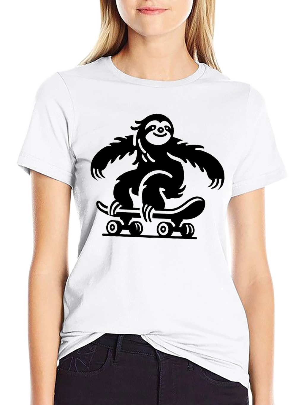 Sloth Skateboard T-Shirt - Cool Graphic Tee