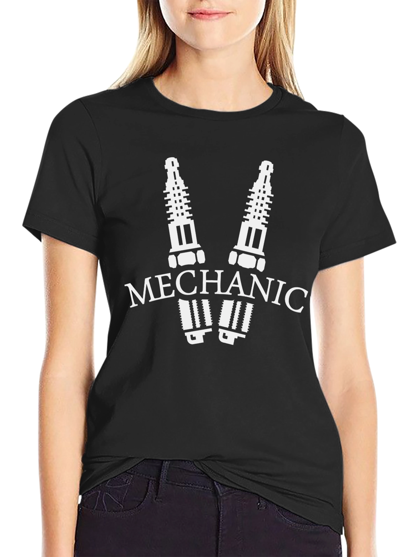Mechanic Spark Plug Graphic Tee