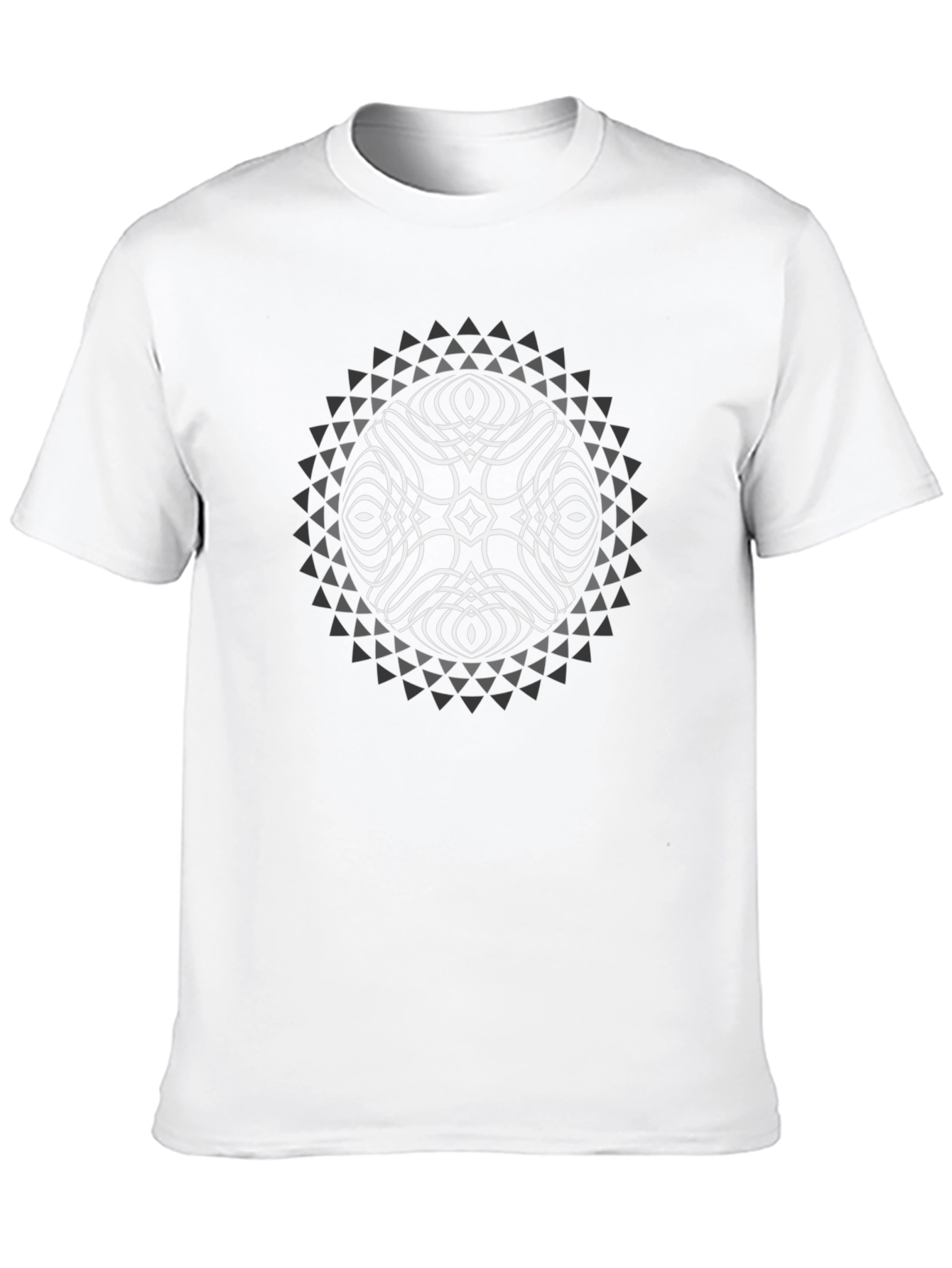 Geometric Orb Graphic T-Shirt - Black
