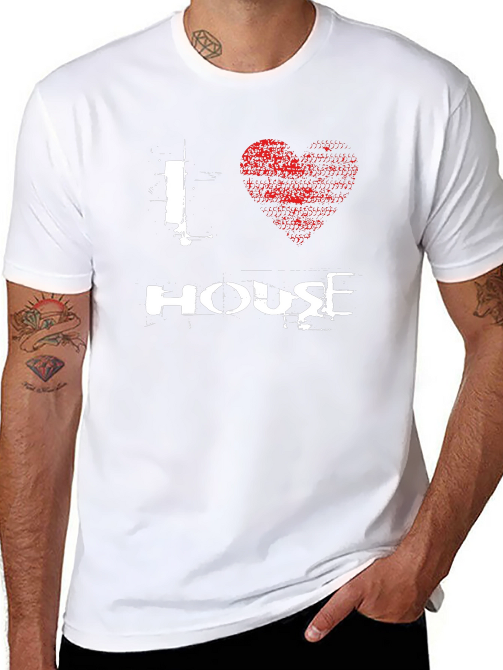 I Love House Music Graphic T-Shirt
