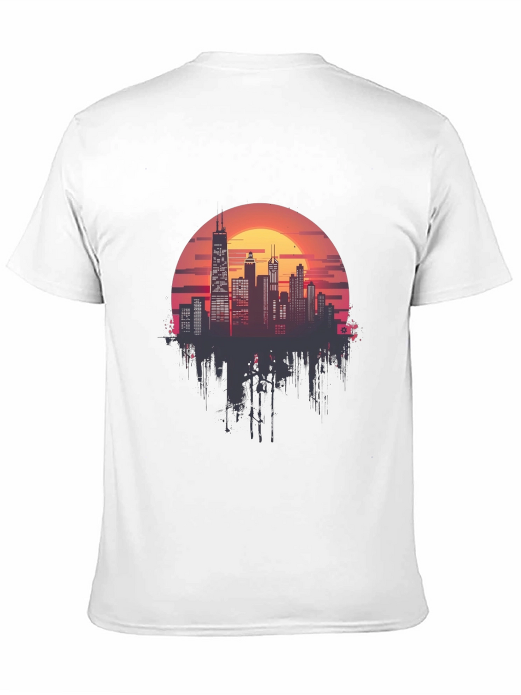 Sunset Cityscape Graphic Tee - Retro Style