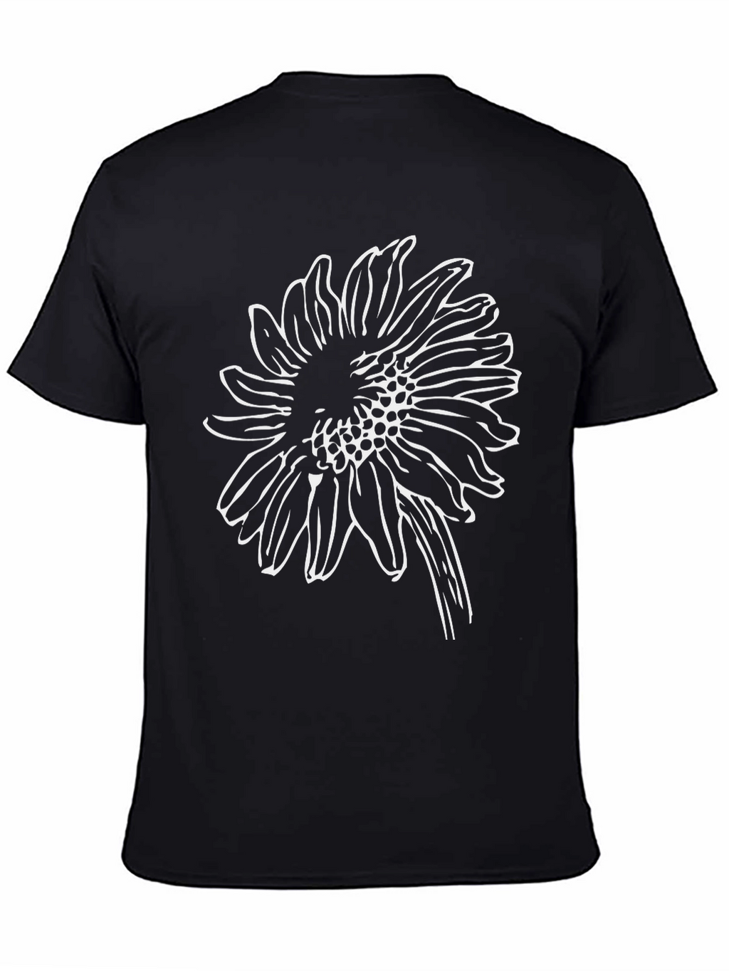 Black Sunflower Graphic Tee - Stylish & Comfortable