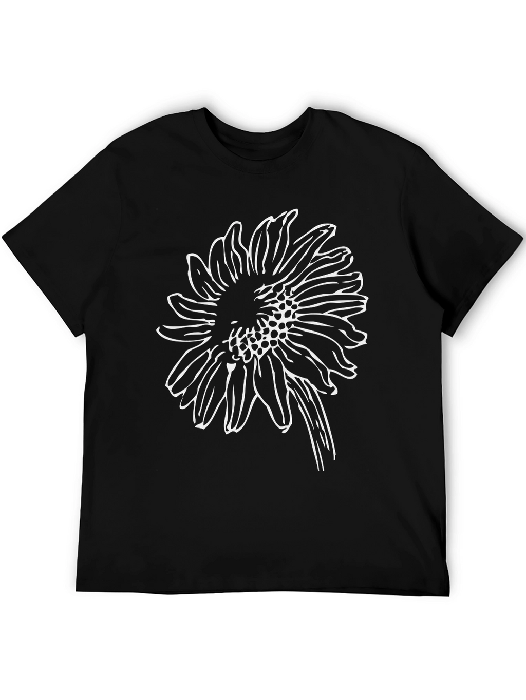 Black Sunflower Graphic Tee - Stylish & Comfortable