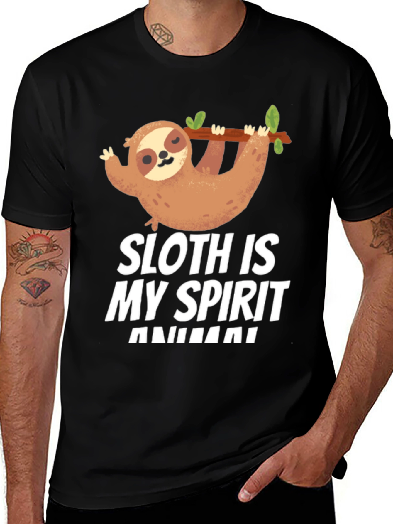 Sloth Spirit Animal T-Shirt Funny Cute Graphic Tee