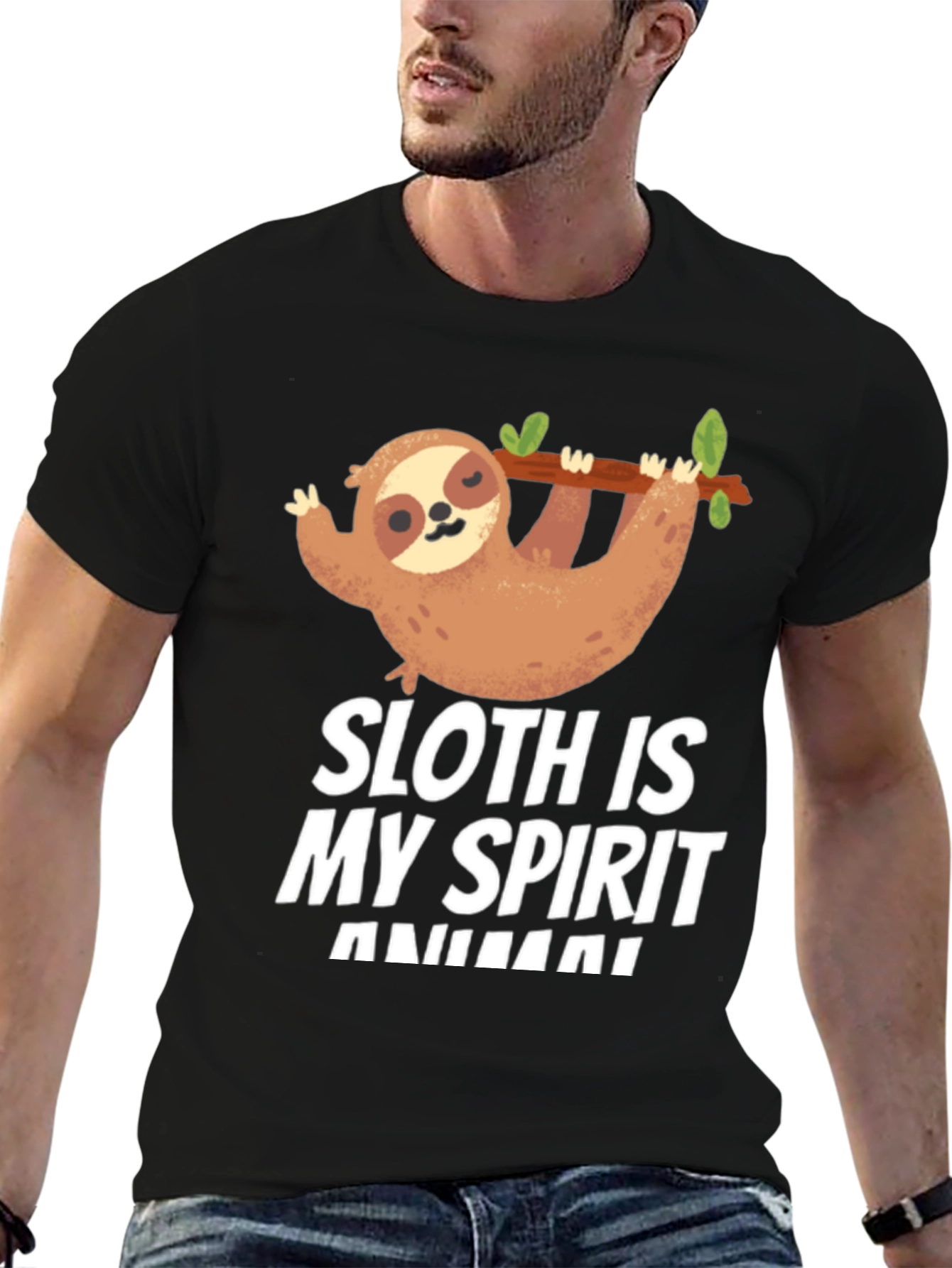 Sloth Spirit Animal T-Shirt Funny Cute Graphic Tee