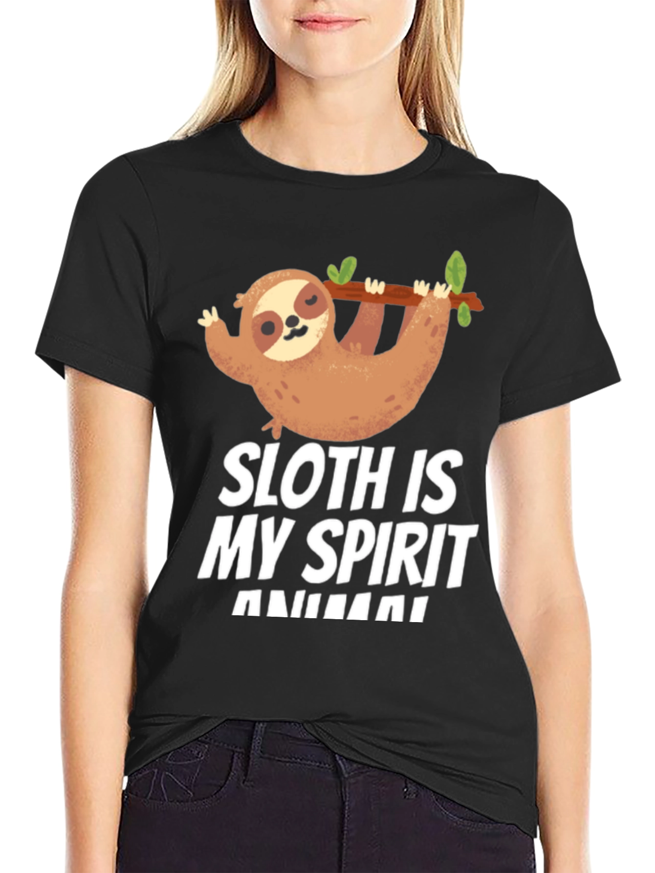 Sloth Spirit Animal T-Shirt Funny Cute Graphic Tee