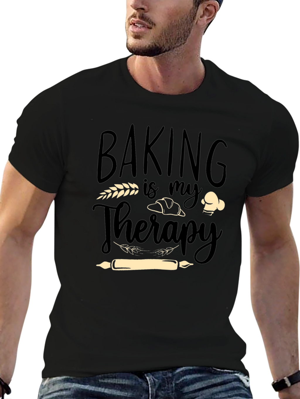 Baking Is My Therapy Graphic T-Shirt