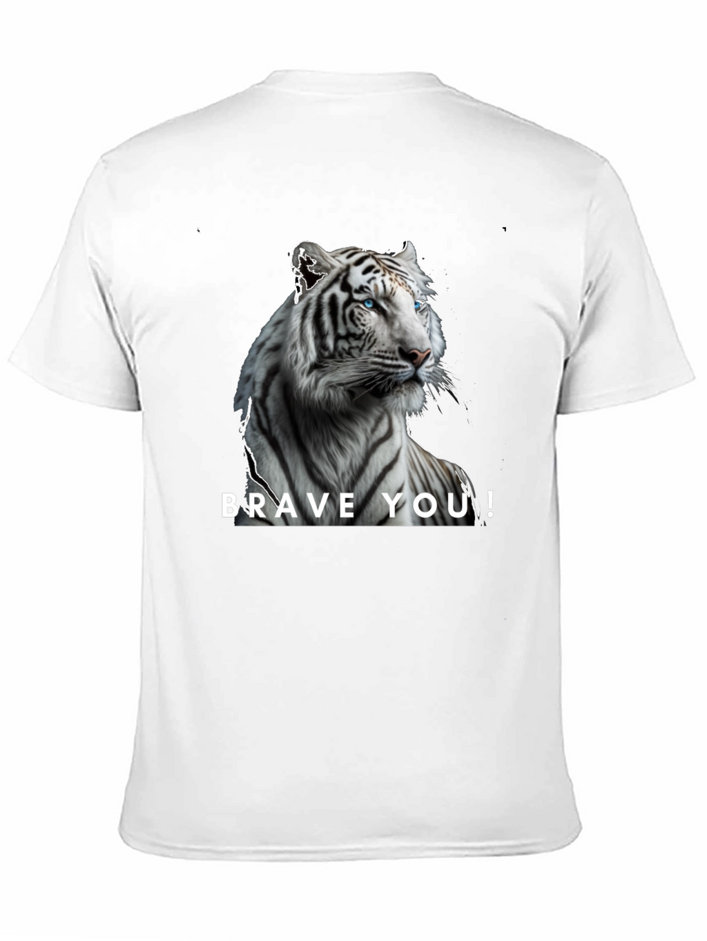 Brave You! White Tiger Graphic Tee