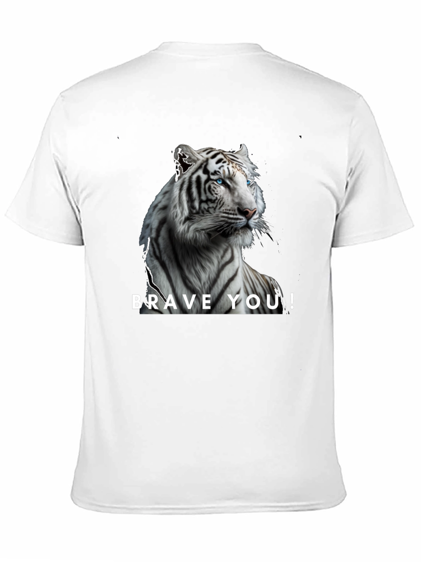 Brave You! White Tiger Graphic Tee
