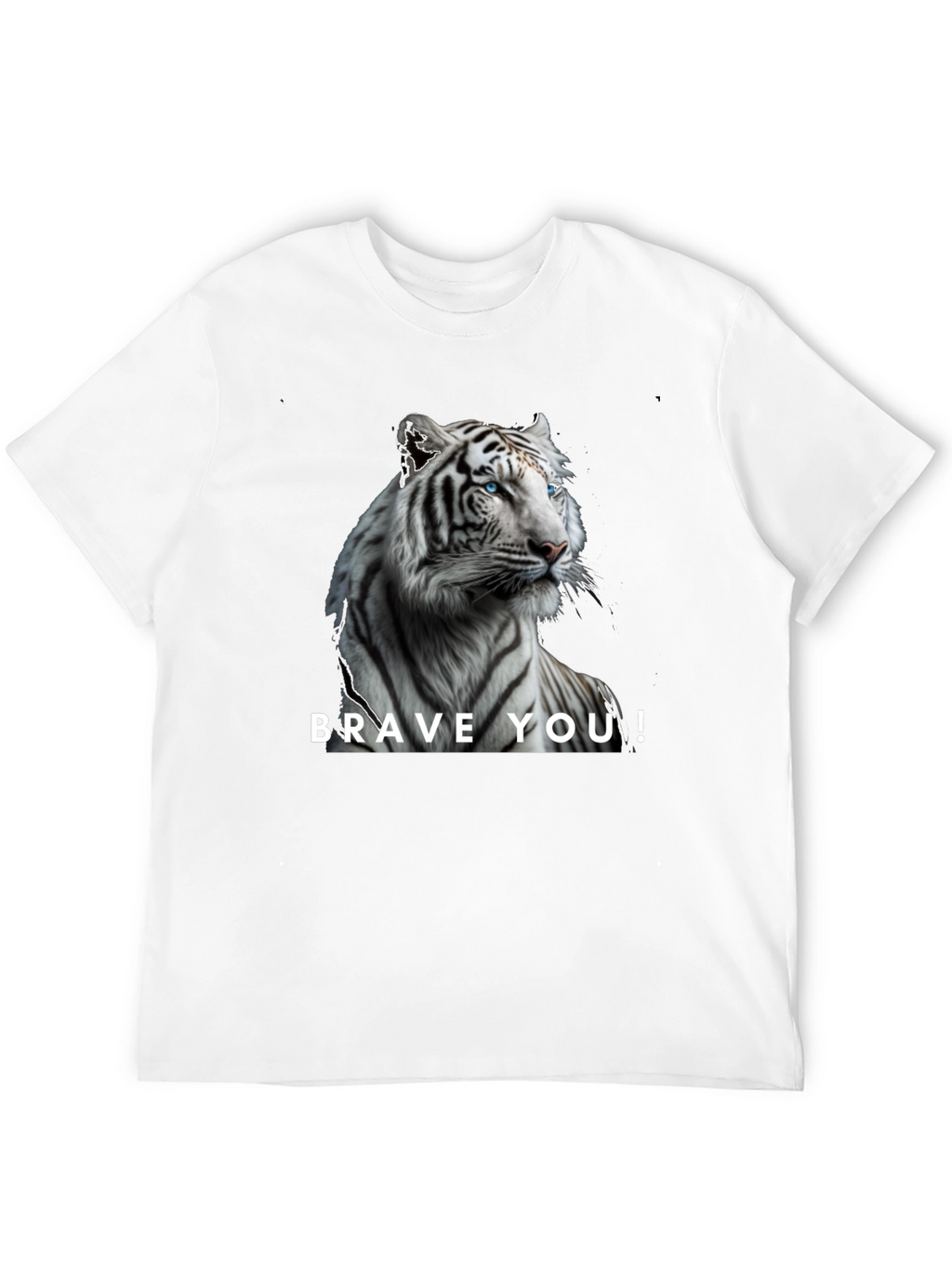 Brave You! White Tiger Graphic Tee