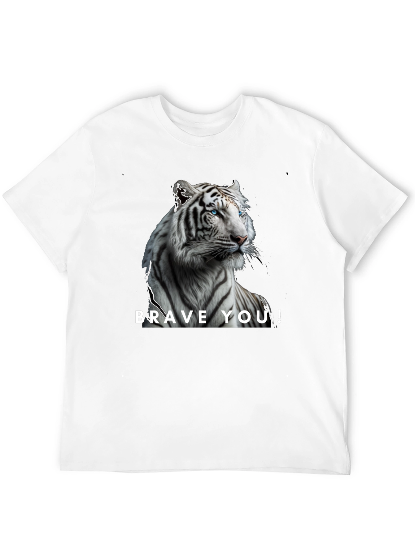 Brave You! White Tiger Graphic Tee