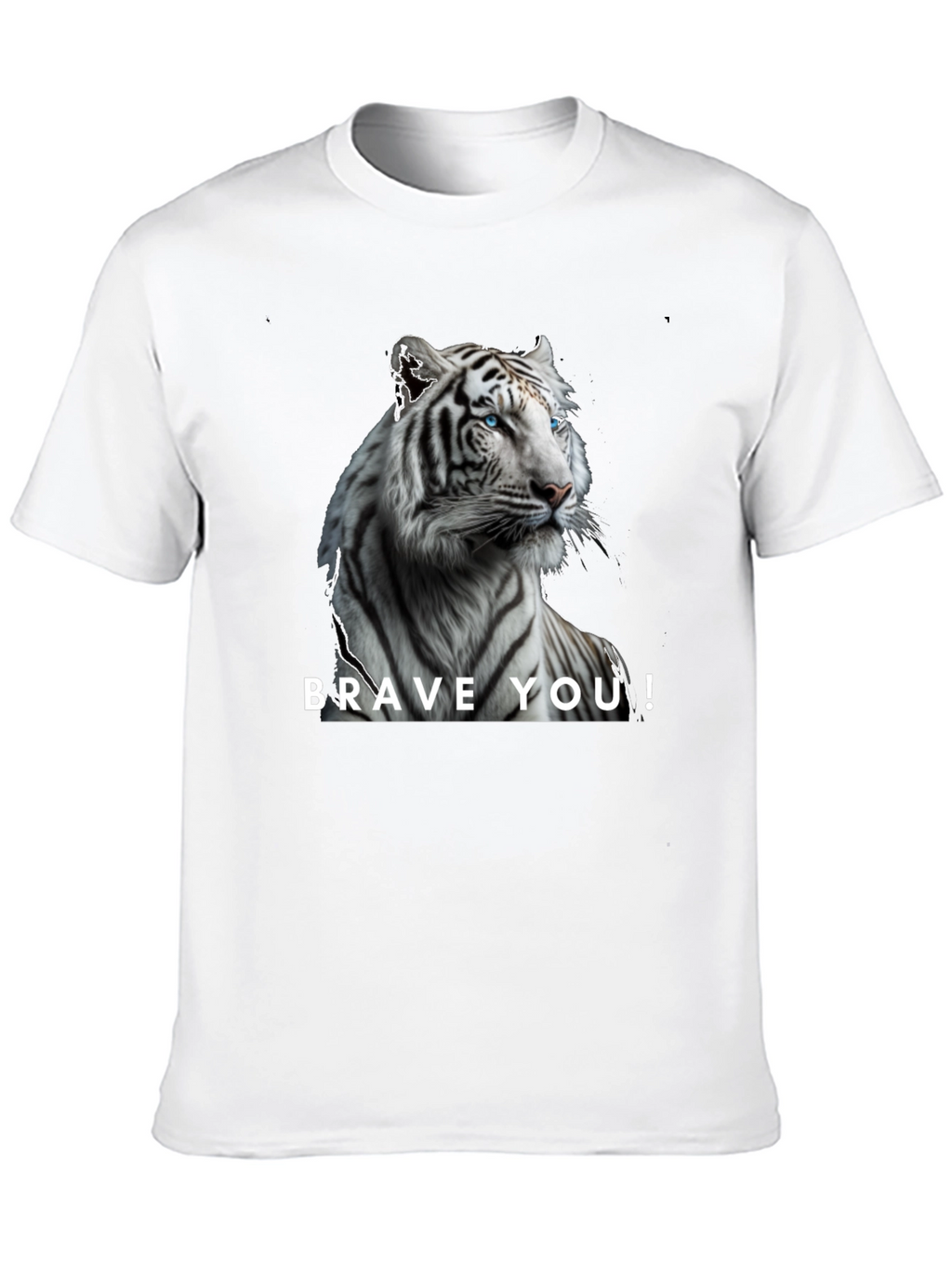 Brave You! White Tiger Graphic Tee