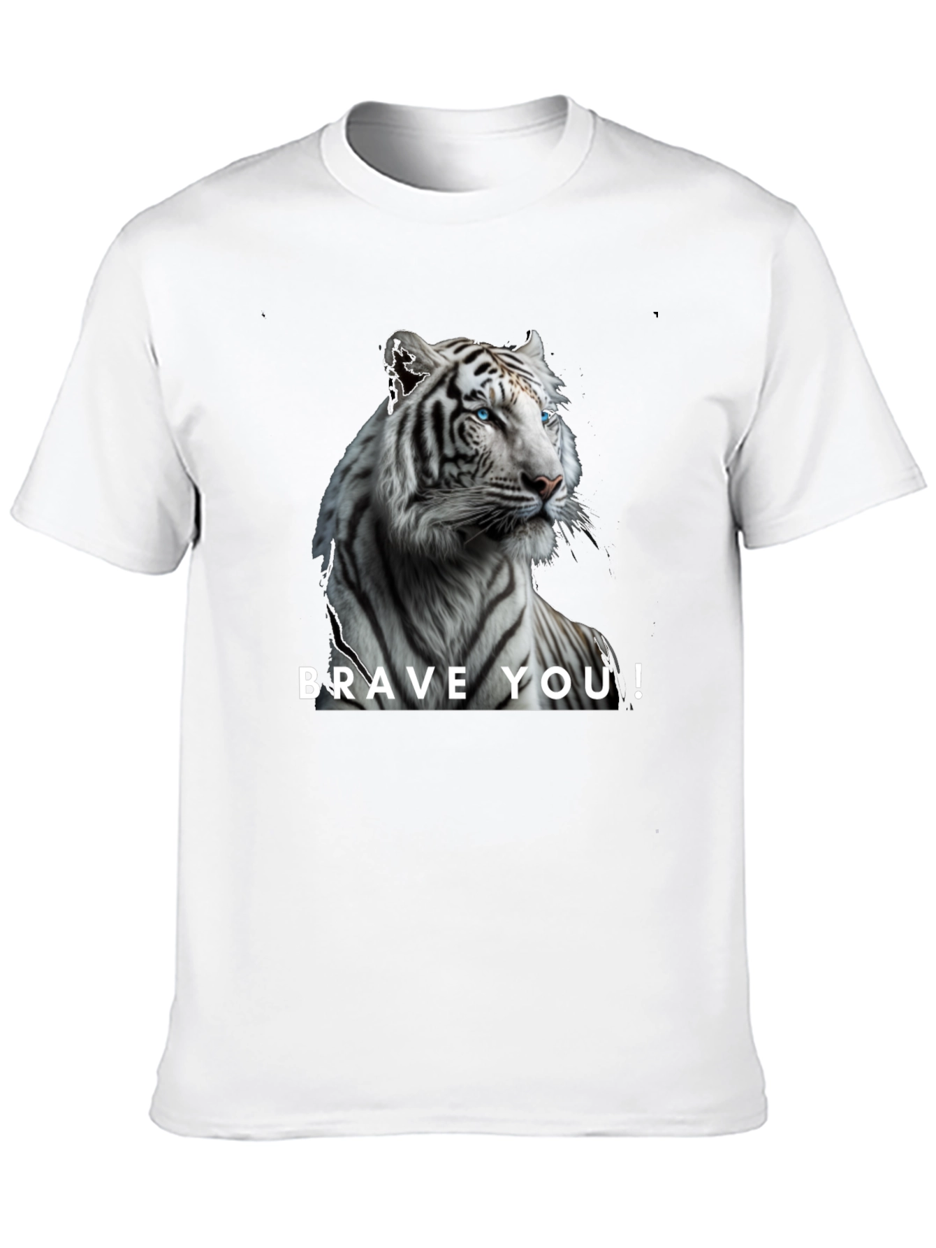 Brave You! White Tiger Graphic Tee