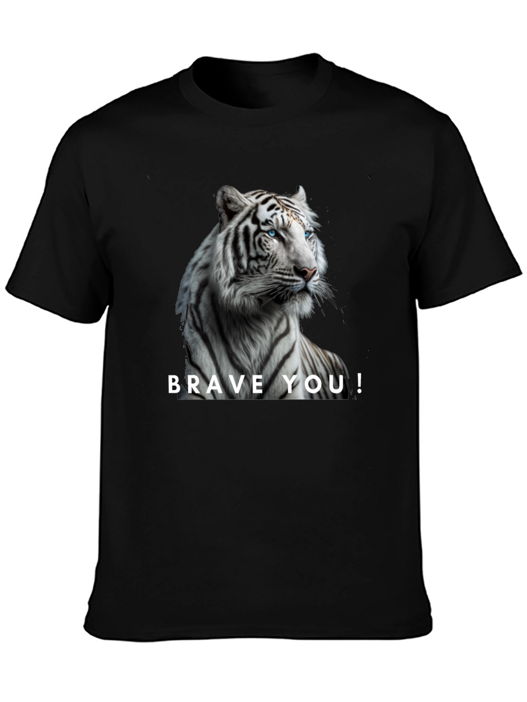 Brave You! White Tiger Graphic Tee