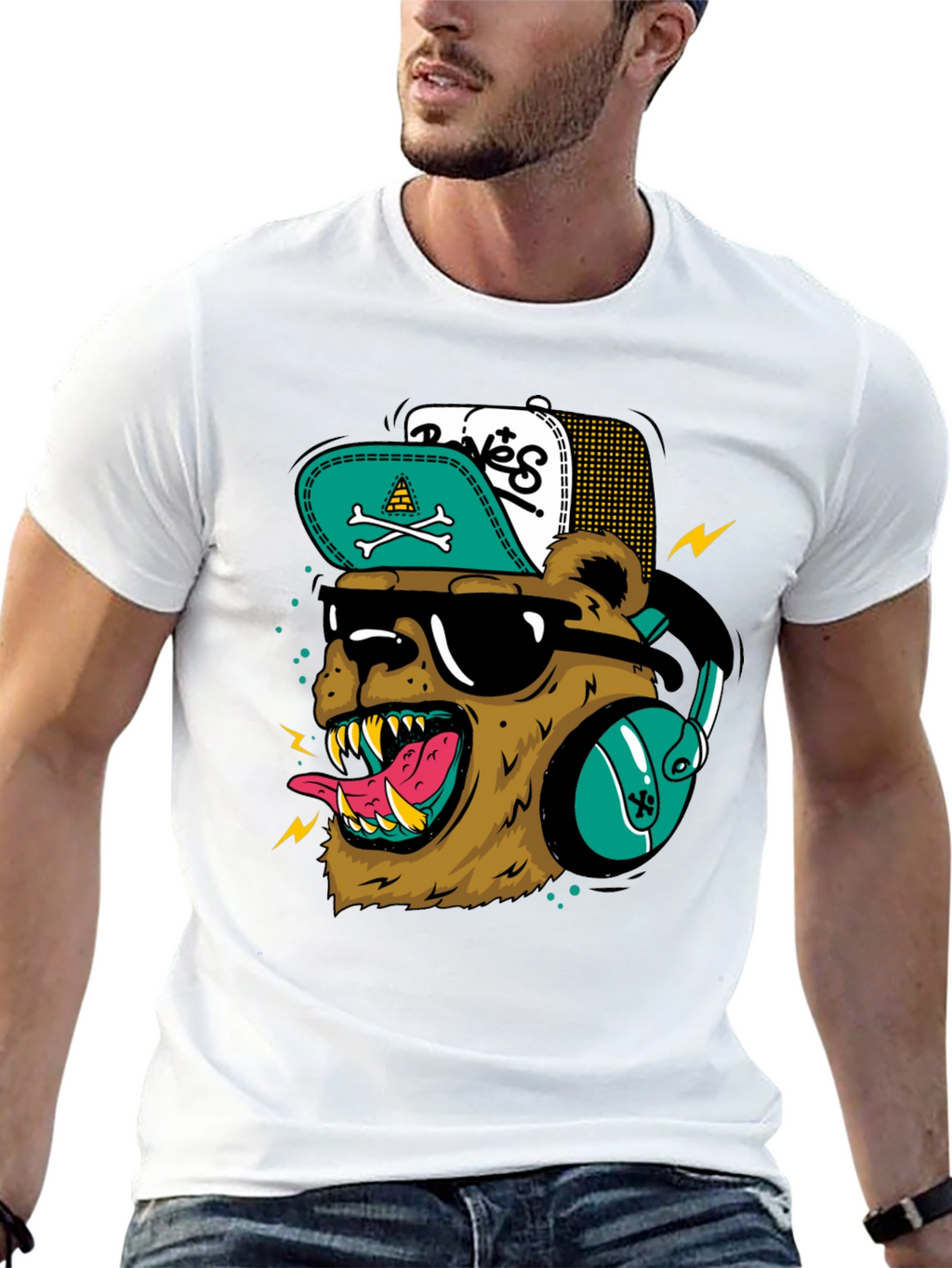 Cool Bear Graphic Tee - DJ Bear