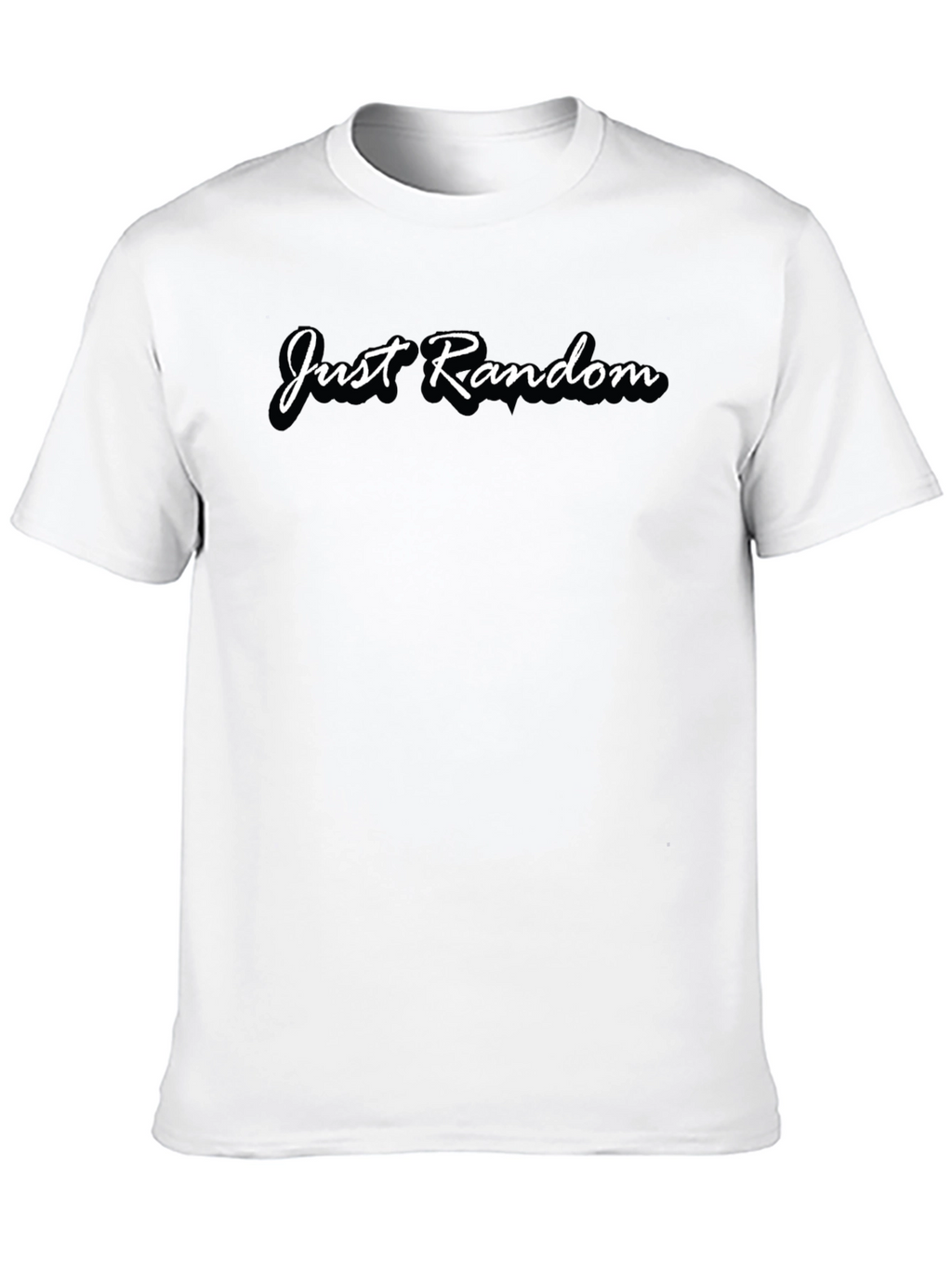 Just Random Black Graphic Tee - Casual Style