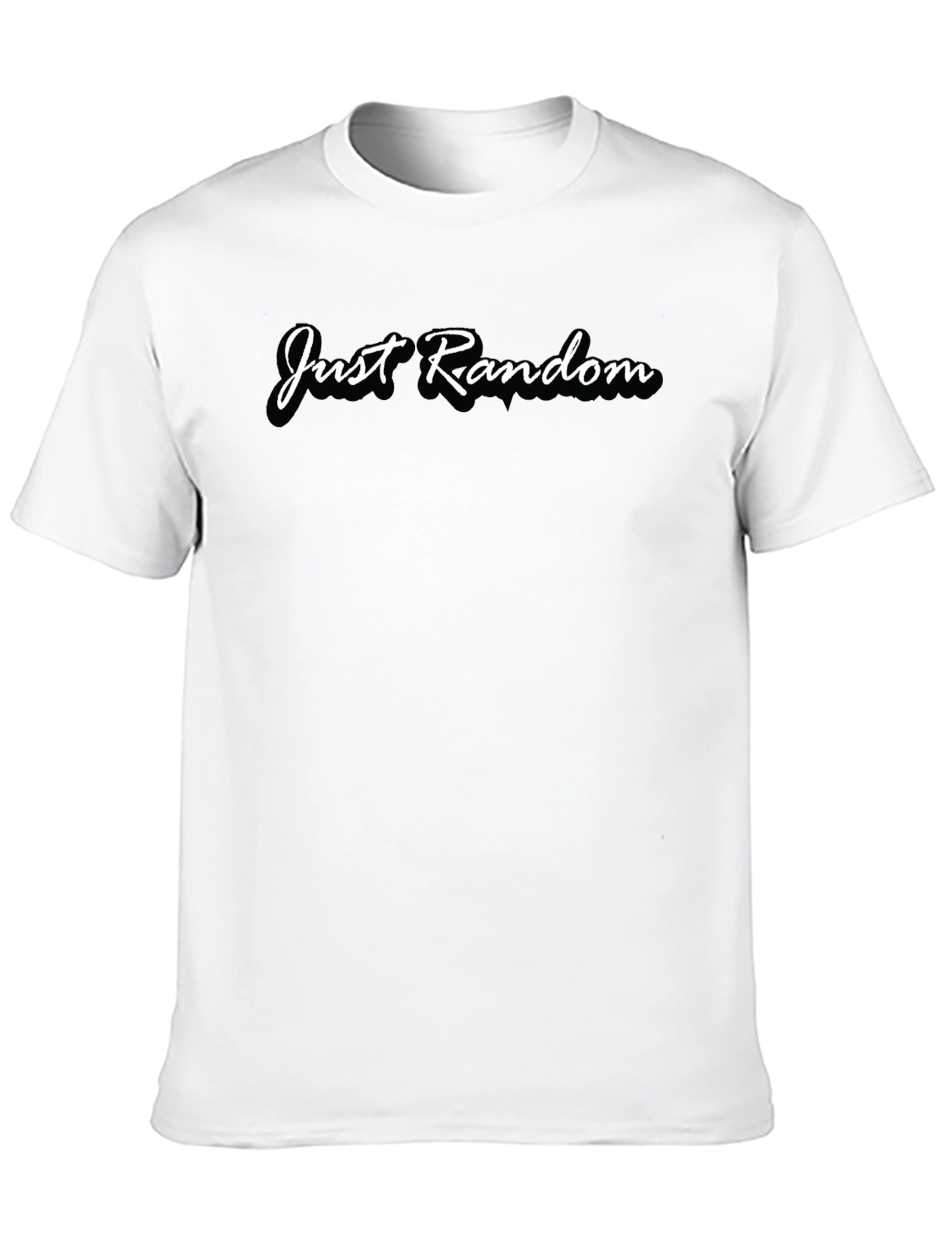 Just Random Black Graphic Tee - Casual Style