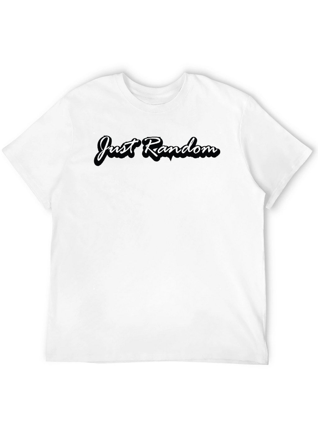 Just Random Black Graphic Tee - Casual Style