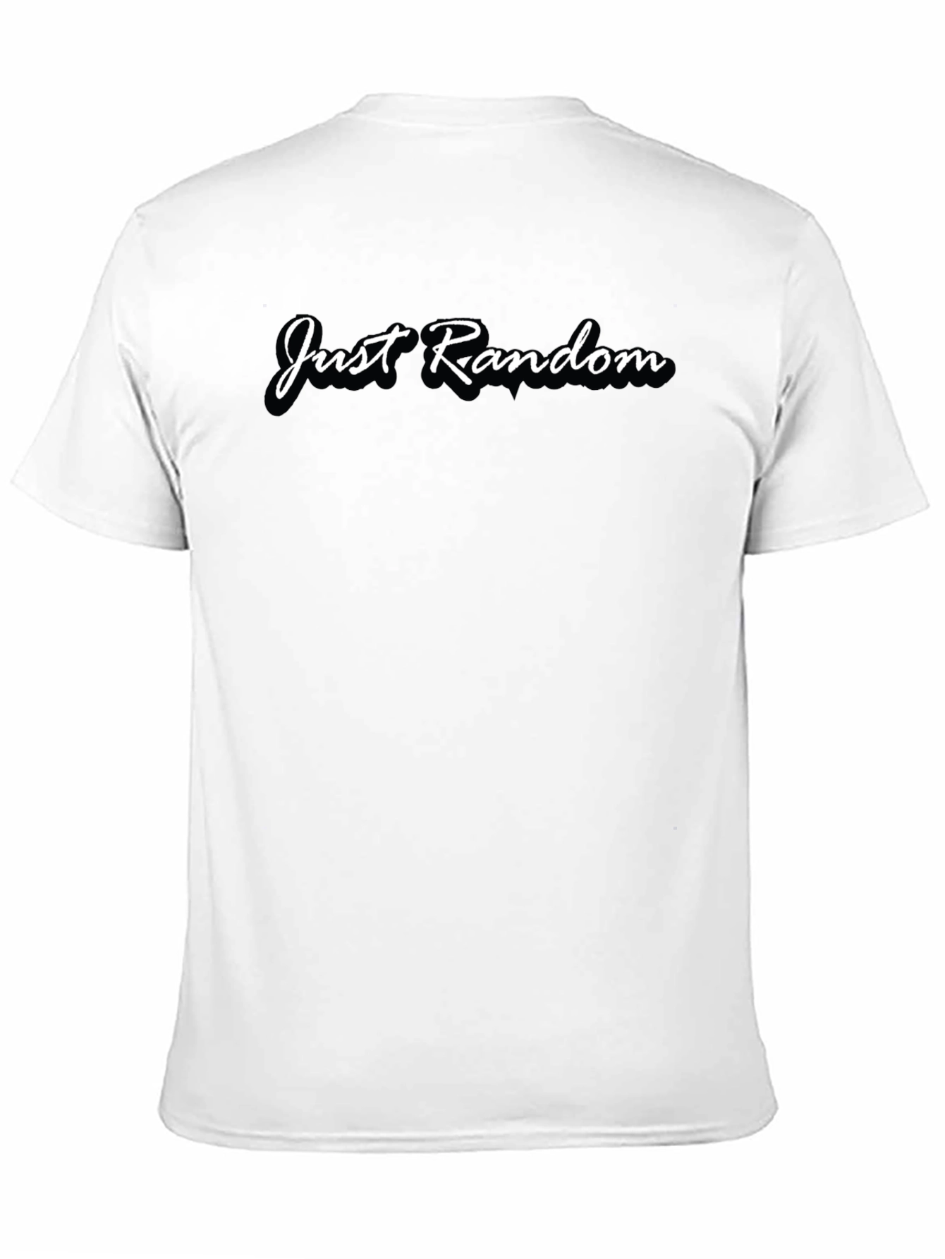 Just Random Black Graphic Tee - Casual Style