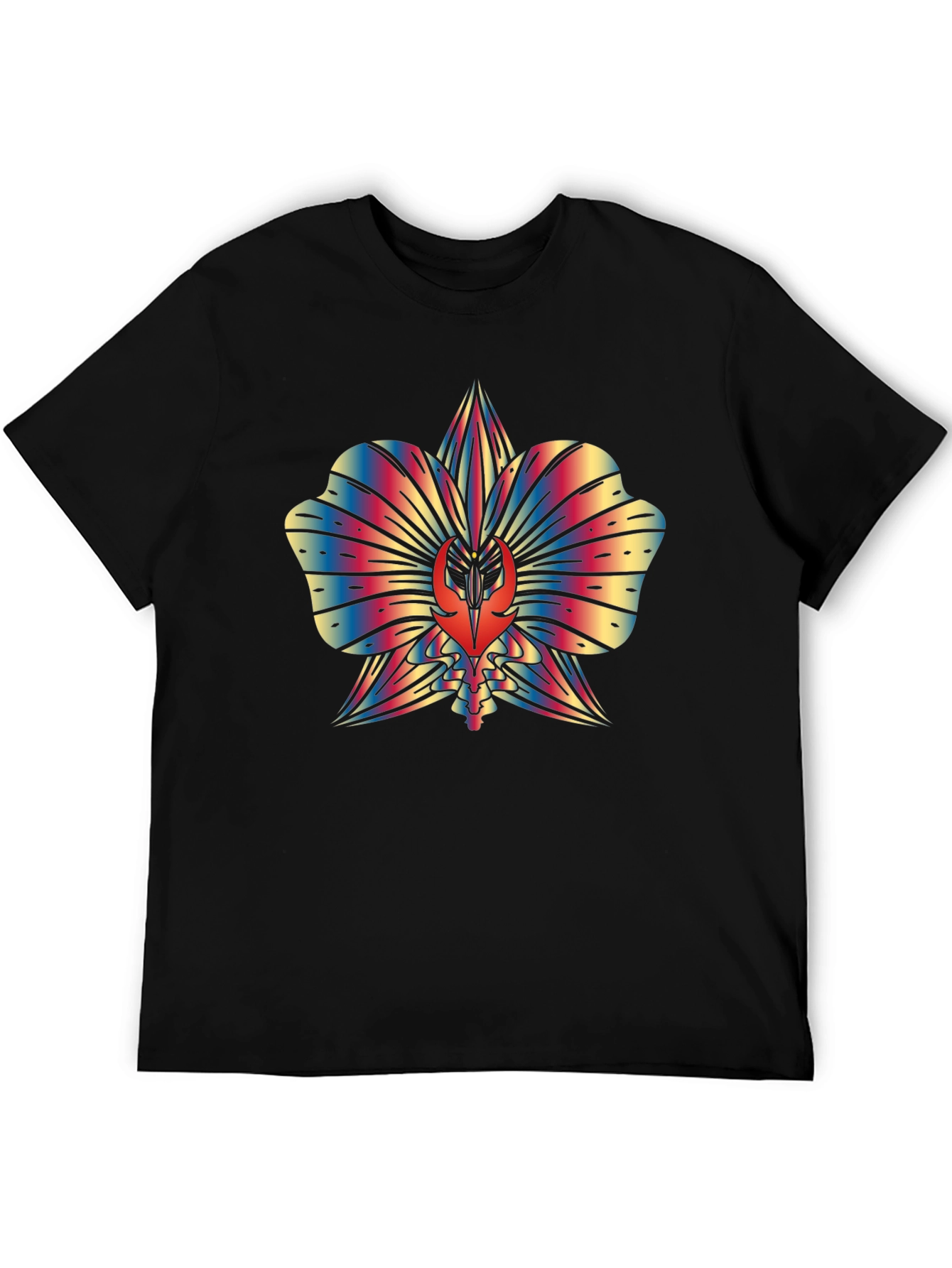 Rainbow Orchid Graphic Tee - Unique Mens T-Shirt