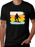Snowboarder Graphic Tee - Black Casual Shirt