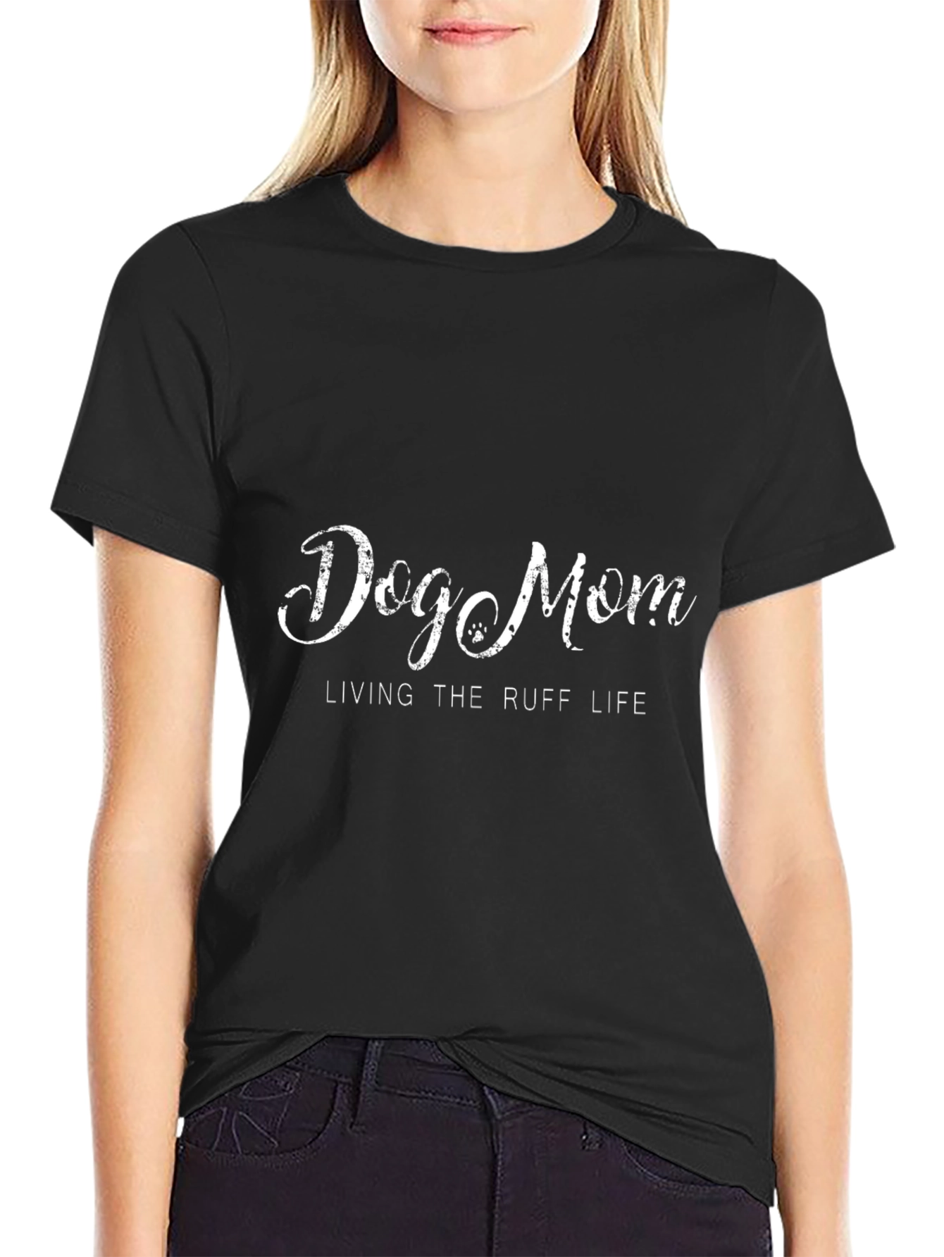 Dog Mom Tee: Living the Ruff Life