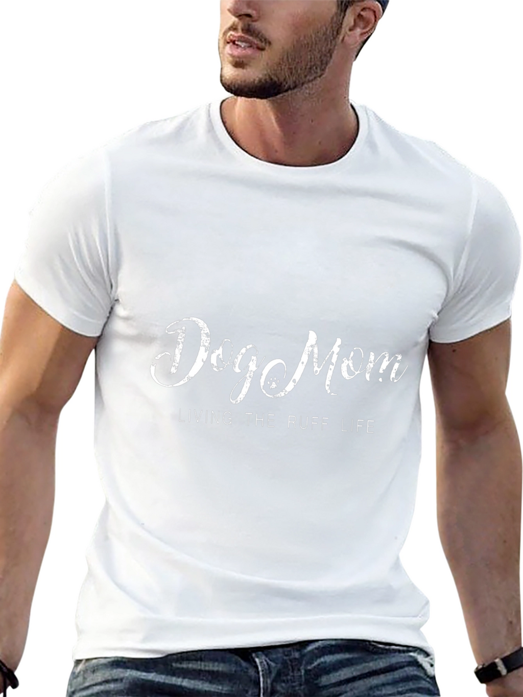 Dog Mom Tee: Living the Ruff Life