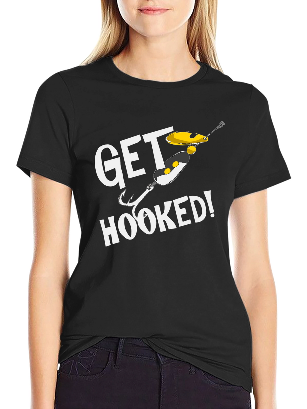 Get Hooked Fishing T-Shirt - Angler Gift