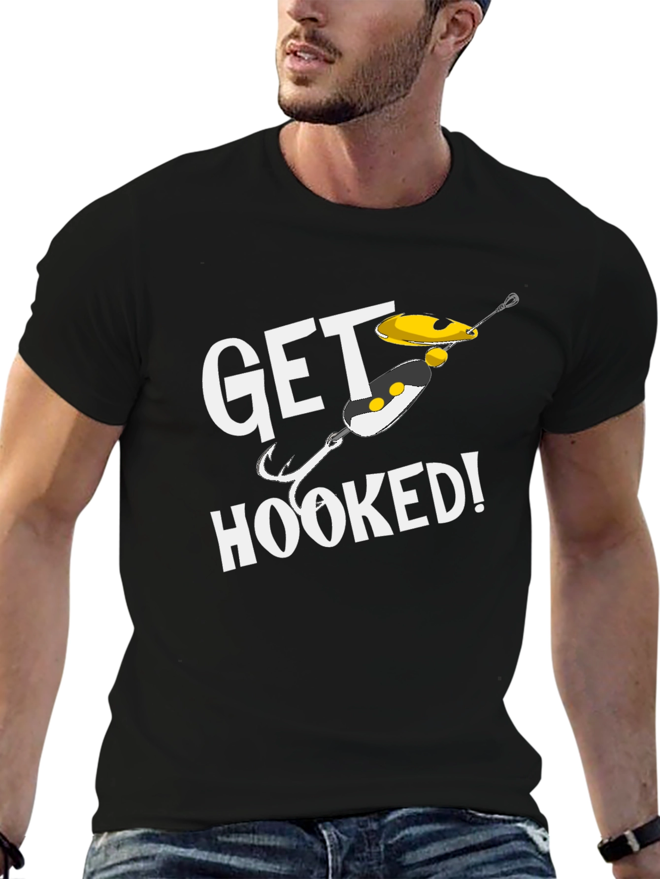 Get Hooked Fishing T-Shirt - Angler Gift