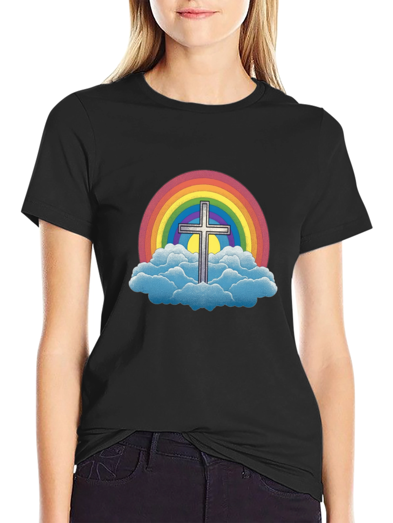 Rainbow Cross Graphic Tee - Classic Fit