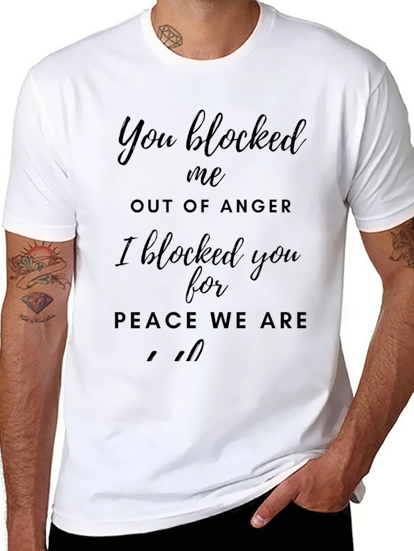 Blocked T-Shirt - Peace & Humor