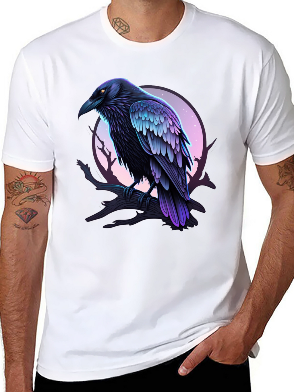 Raven Graphic Tee - Mens Black T-Shirt