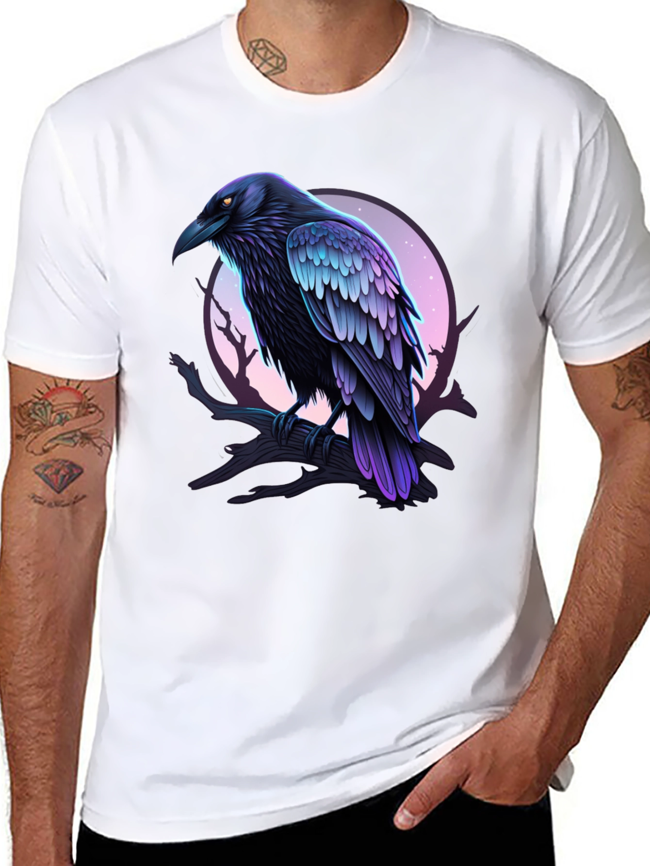 Raven Graphic Tee - Mens Black T-Shirt