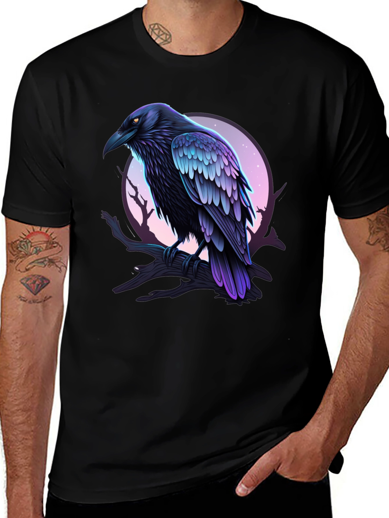 Raven Graphic Tee - Mens Black T-Shirt