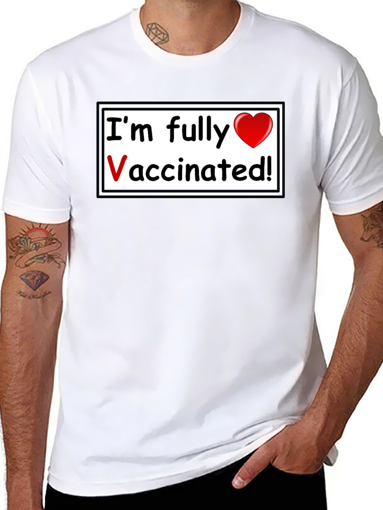 Fully Vaccinated T-Shirt - Black Casual Wear